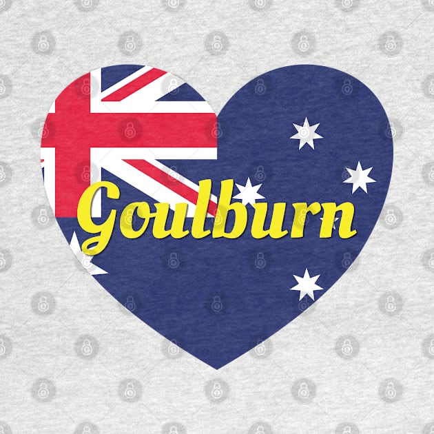 Goulburn NSW Australia Australian Flag Heart by DPattonPD